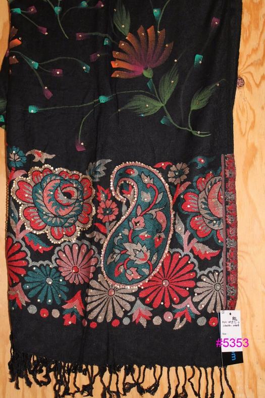 Shawl 5353 Black Winter Wrap Stole Shieno Sarees