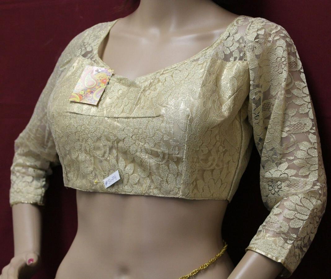 Floral Net Tissue Lace Trendy Choli / Blouse for Saree #5441483 Floral Net Tissue Lace Trendy Choli / Blouse for Saree #5441483