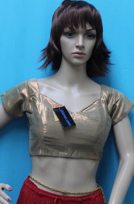 Choli Gold Small Size Choli Saree Blouse Shieno Sarees #5457