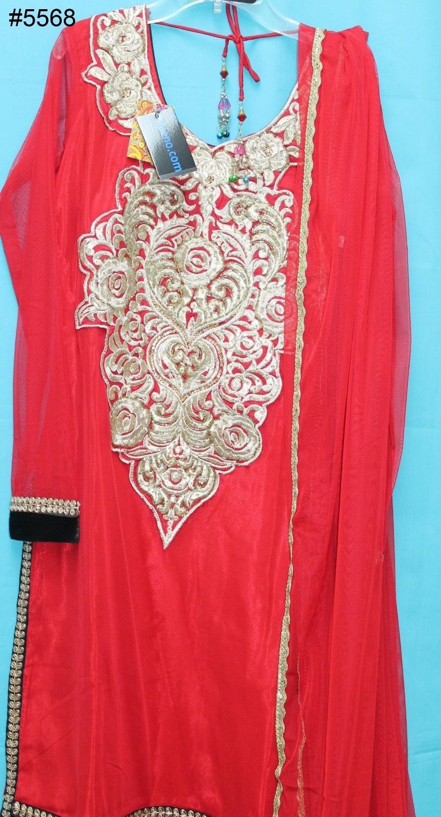 Long Tilla Work Salwar Kameez Dupatta Floor Length (M) Long Tilla Work Salwar Kameez Dupatta Floor Length (M)