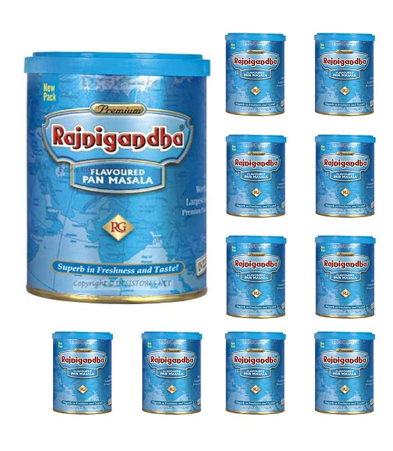 does rajnigandha contain tobacco Rajnigandha Paan Masala Tin 100gm - 10 Pack #56161