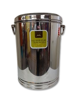 Stainless Steel Round Canister / Atta Dubba (Container/Dabba) w/ Handle Stainless Steel Round Canister / Atta Dubba (Container/Dabba) w/ Handle