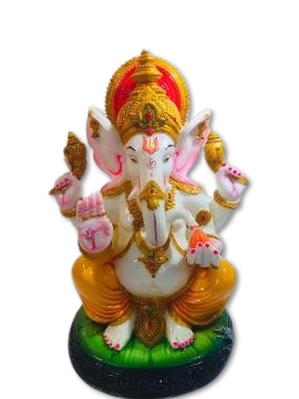 Beautiful n Colorful Fiber Ganesh Statue - 15.5" # 17