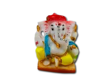 Beautiful n Colorful Fiber Very Small Ganesh Statue - 2" # 1 Beautiful n Colorful Fiber Very Small Ganesh Statue - 2" # 1