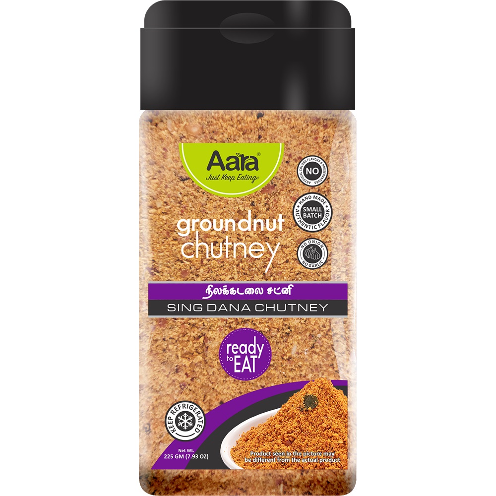 Aara Groundnut Chutney Powder - Ready to Eat - 225 Gm (7.93 oz) Aara Groundnut Chutney Powder - Ready to Eat - 225 Gm (7.93 oz)