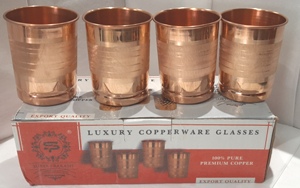 Copper Glasses ( 4 Pcs) (100% Pure Premium Copper)