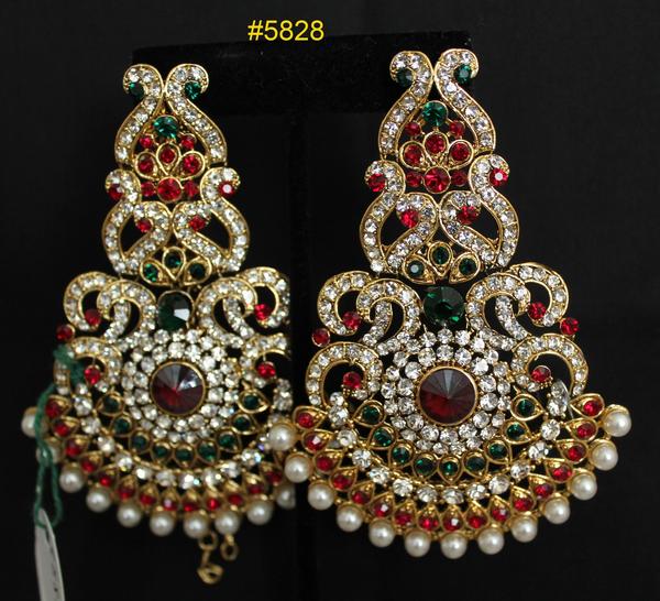 Exquisite & Bold Golden Polki Indian Amateur Earrings Exquisite & Bold Golden Polki Indian Amateur Earrings