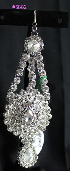 Classic Side Tikka Passa Jhoomar, Customary Forehead Jewelry #37319 Classic Side Tikka Passa Jhoomar, Customary Forehead Jewelry #37319
