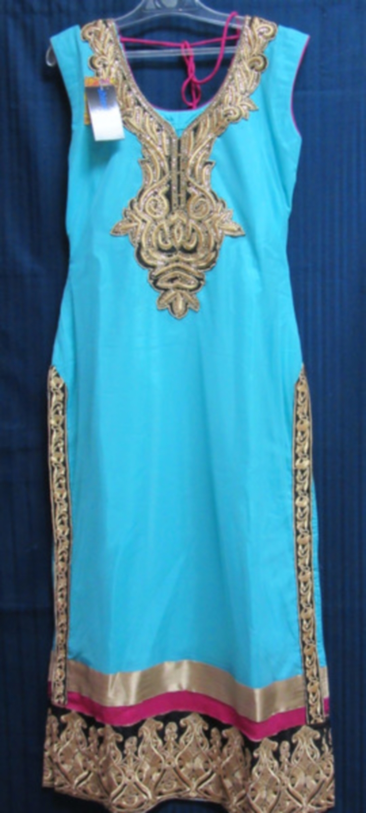Partywear Floor Length Straight Cut Kameez Churidar Pant S-36 #5906