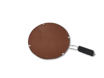 Natural Clay Tava w/ Handle for Authentic Roti / Chapati - 9.25" Diameter Natural Clay Tava w/ Handle for Authentic Roti / Chapati - 9.25" Diameter