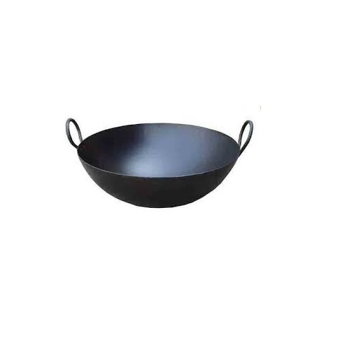M.S. Iron Kadai for Cooking & Frying - 3 Sizes 10.5" - 15.5"