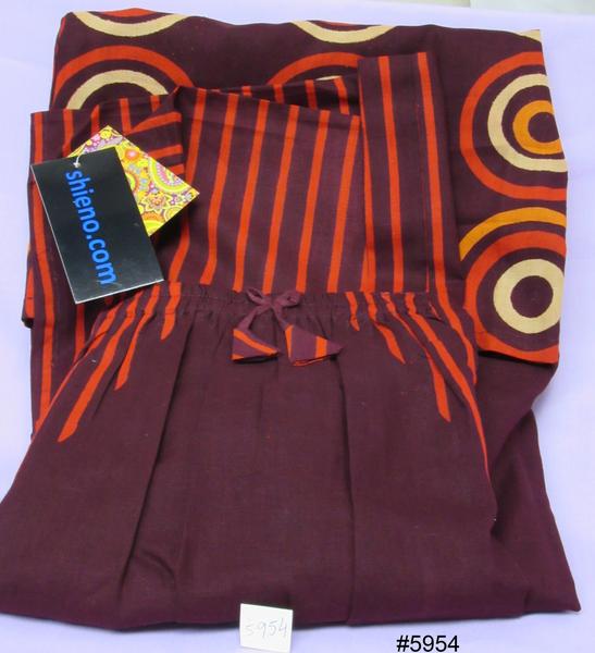 Sleepwear, Maroon Cotton Night Wear Maxis Indian Nighty