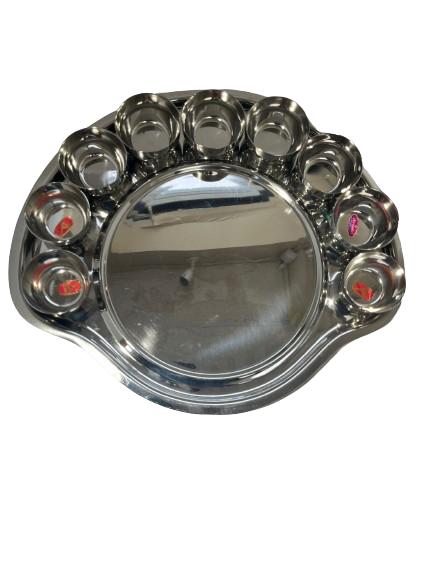 Stainless Steel Mickey Mouse Thali With 9 Bowls/Katori Stainless Steel Mickey Mouse Thali With 9 Bowls/Katori