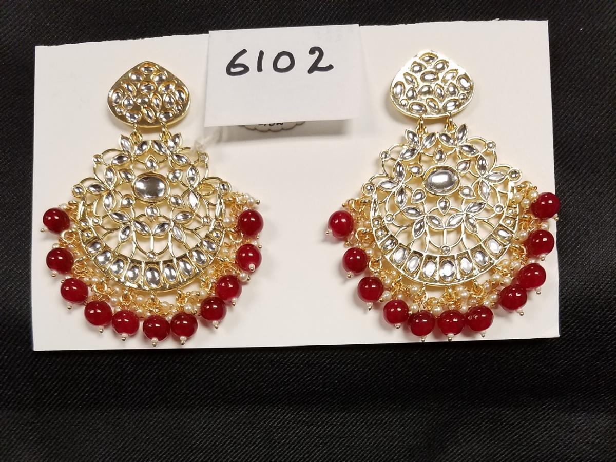 Earrings 6102 Golden Crystals Ruby Earrings Pair Shieno Earrings 6102 Golden Crystals Ruby Earrings Pair Shieno