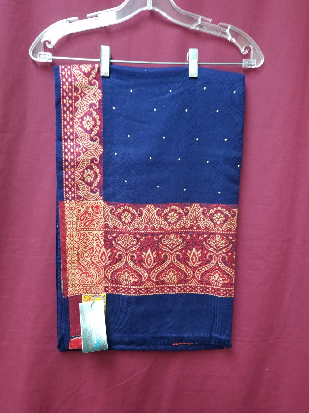 Shawl 6124 Blue Pashmina Angora Winter Wear Wrap Shawl Shieno Sarees Shawl 6124 Blue Pashmina Angora Winter Wear Wrap Shawl Shieno Sarees