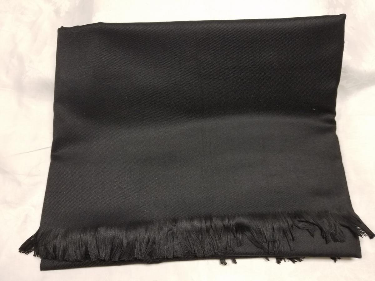 Shawl 6125 Black Solid Ribbed Winter Wear Kashmiri Shawl Wrap Shawl 6125 Black Solid Ribbed Winter Wear Kashmiri Shawl Wrap