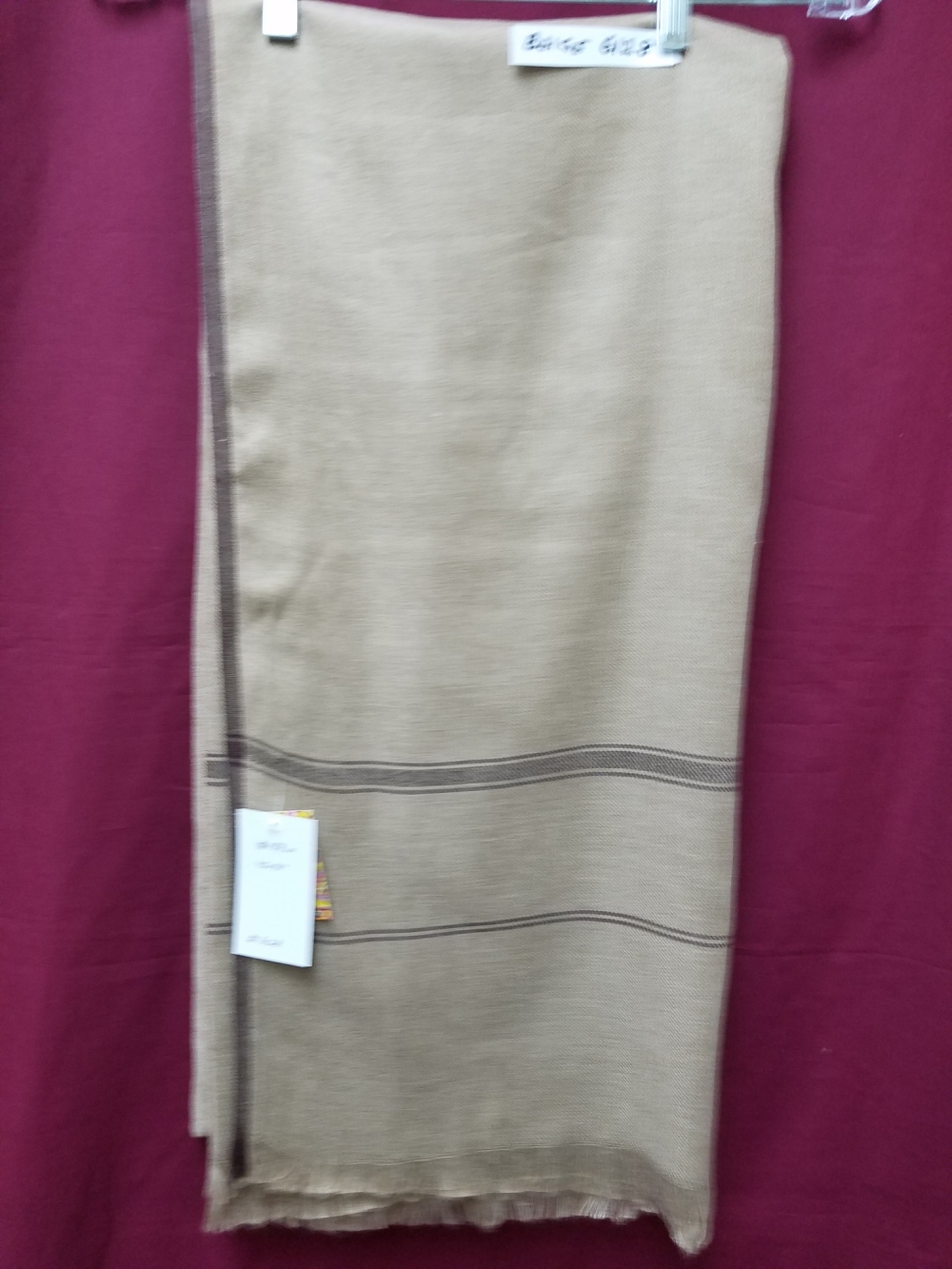 Shawl 6128 Beige Solid Ribbed Winter Wear Kashmiri Shawl Wrap Shawl 6128 Beige Solid Ribbed Winter Wear Kashmiri Shawl Wrap