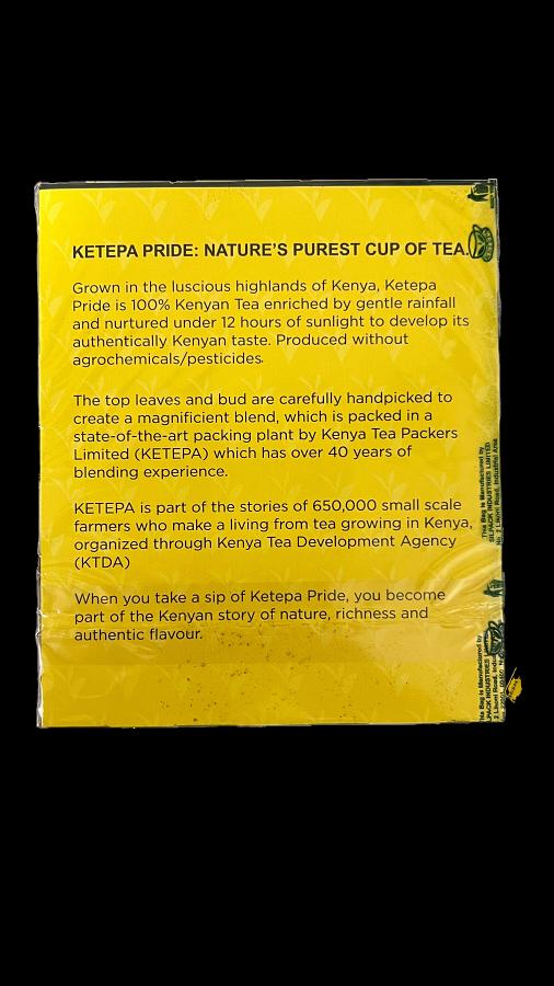 Ketepa Pride Kenya Tea Bags - 100 Count | Premium Kenyan Black Tea