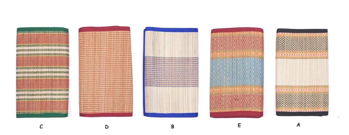 Handmade Eco-Friendly Madur Foldable Woven Grass Straw Mat - 3 Folds