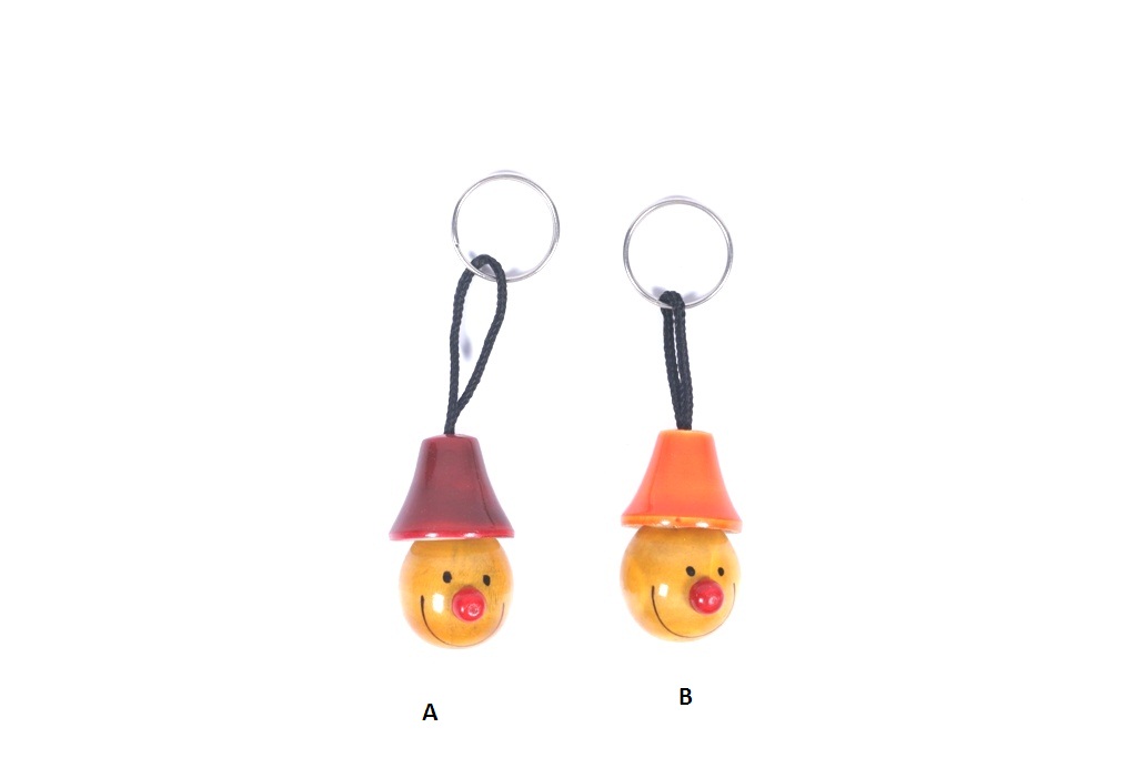 Cute Channapatna Colorful Wood Keychain 