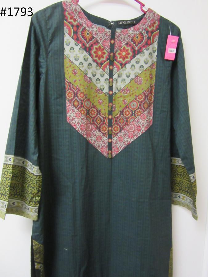Teal Color Cotton Multi-Color Block Print Medium Size Kurti Tunic Teal Color Cotton Multi-Color Block Print Medium Size Kurti Tunic