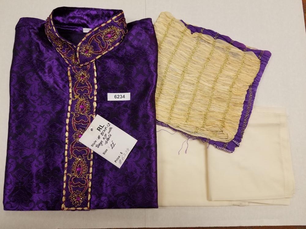 Purple Silk Kurta Pajama Dupatta Set Indian Party Wear Boys 1- 8 Year #6234 Purple Silk Kurta Pajama Dupatta Set Indian Party Wear Boys 1- 8 Year #6234