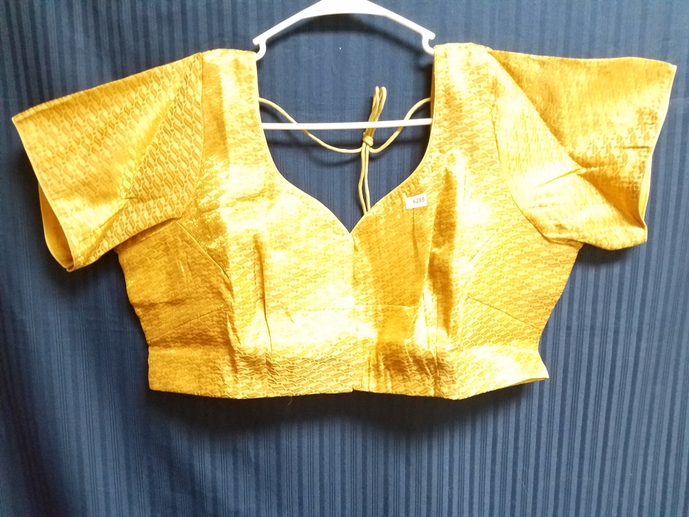 Choli 6288 Gold Brocade XX Large Plus Size Choli Saree Blouse Choli 6288 Gold Brocade XX Large Plus Size Choli Saree Blouse