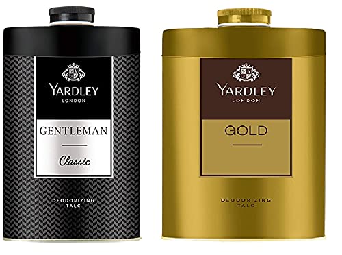 Yardley London Gold Deodorizing Talcum Powder w/ Gentleman Talcum Powder for Men 250g pack of 2pc