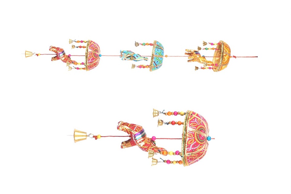 Decorative Basket Elephant Hanging (Single)