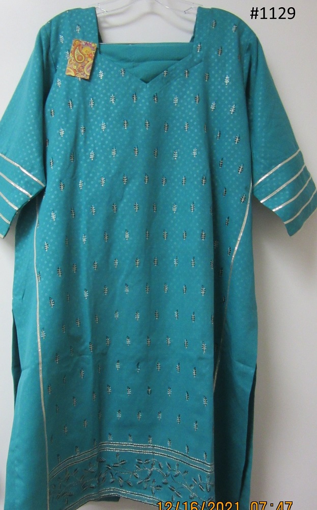 Salwar Suit, Turquoise Silver Detail Salwar Kameez Dupatta XL 48 Size Dress Salwar Suit, Turquoise Silver Detail Salwar Kameez Dupatta XL 48 Size Dress