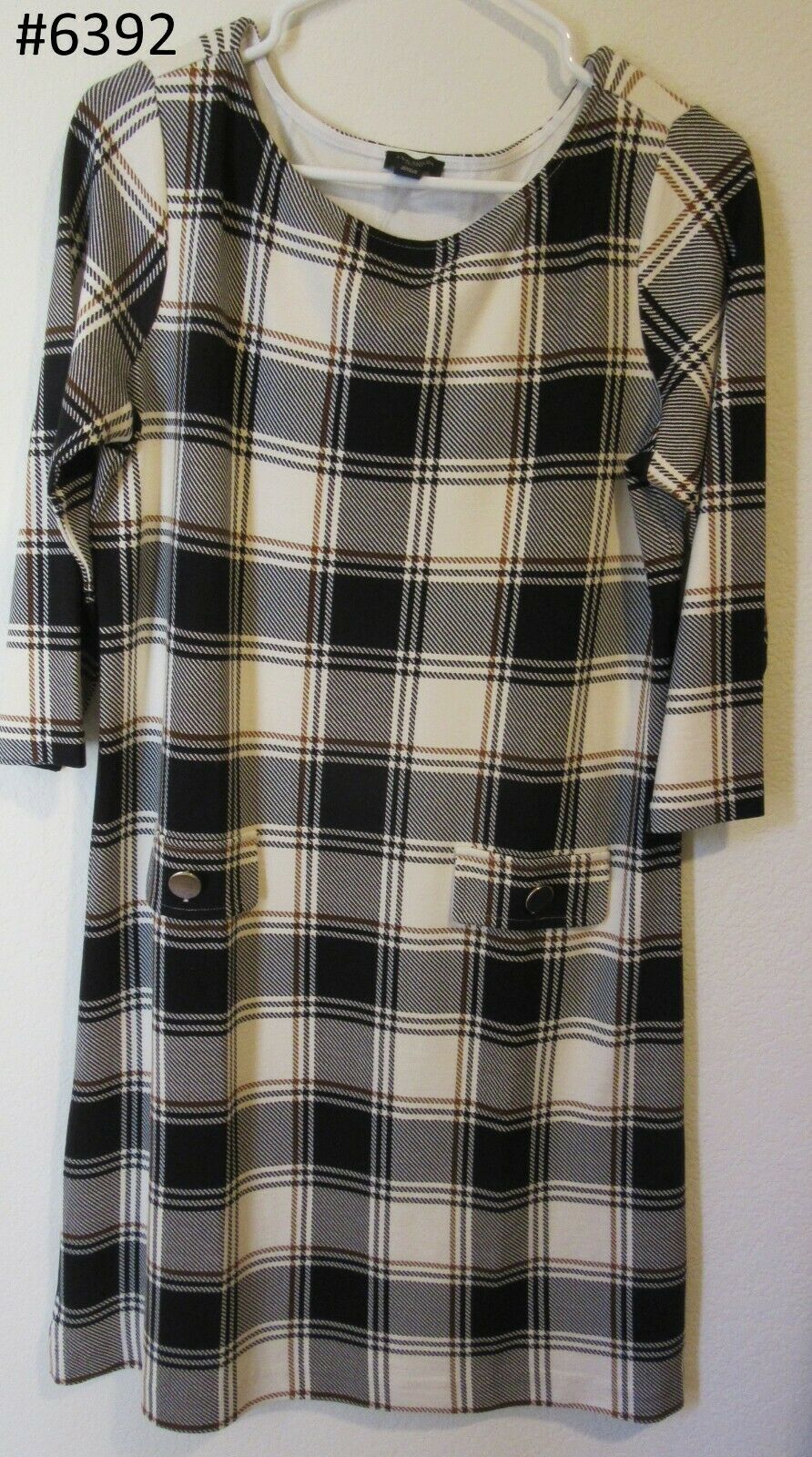 Ann Taylor Black & White Check Dress, Ladies Top Kurti - Size Medium