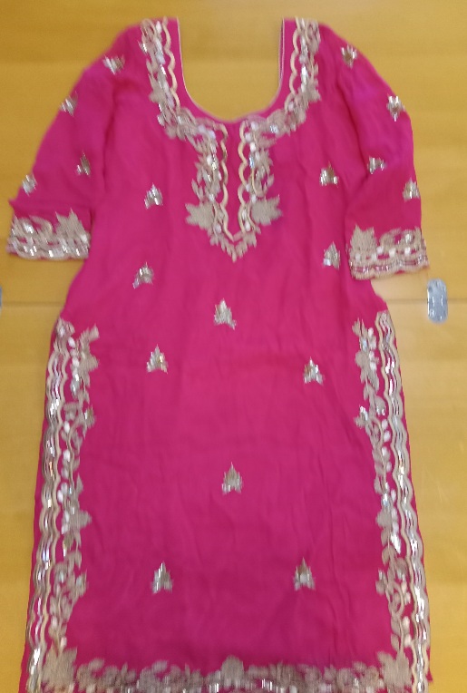 Kurti 6405 Pink Georgette Gold Detail Kameez Medium Size Kameez Kurti 6405 Pink Georgette Gold Detail Kameez Medium Size Kameez