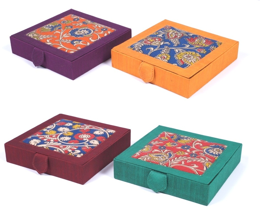 Kalamakari Silk Jewelry Box 