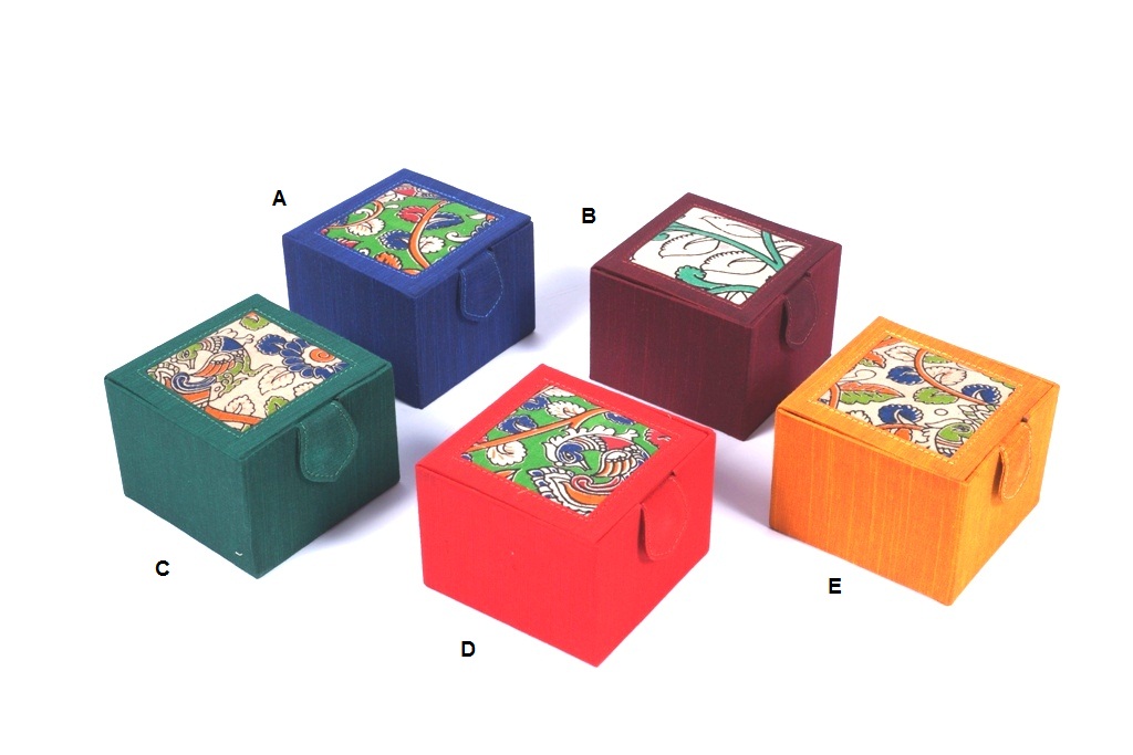 Kalamkari Silk Jewelry 4" Box