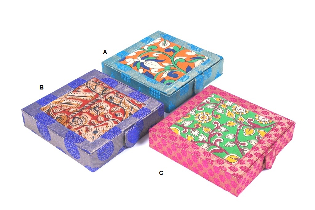 Kalamakari Brocade Earring Jewelry Box
