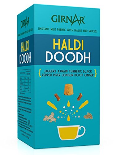 Girnar Instant Premix Turmeric Latte (Haldi Doodh), Instant Milk Premix w/ Turmeric & Spice (6)