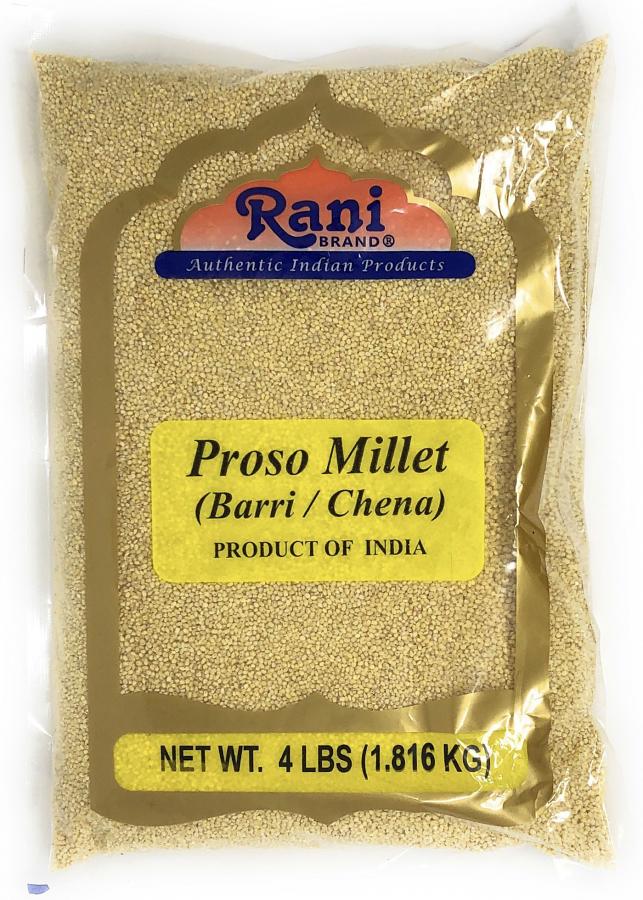 Rani Proso Millet (Panicum Millaceum) Whole Ancient Grain Seeds 4 Pound, 4lbs (64oz) ~ All Natural | Gluten Free Ingredients | NON-GMO | Vegan | Indian Origin | Barri / Chena / Variga / Baragu Rani Proso Millet (Panicum Millaceum) Whole Ancient Grain Seeds 4 Pound, 4lbs (64oz) ~ All Natural | Gluten Free Ingredients | NON-GMO | Vegan | Indian Origin | Barri / Chena / Variga / Baragu