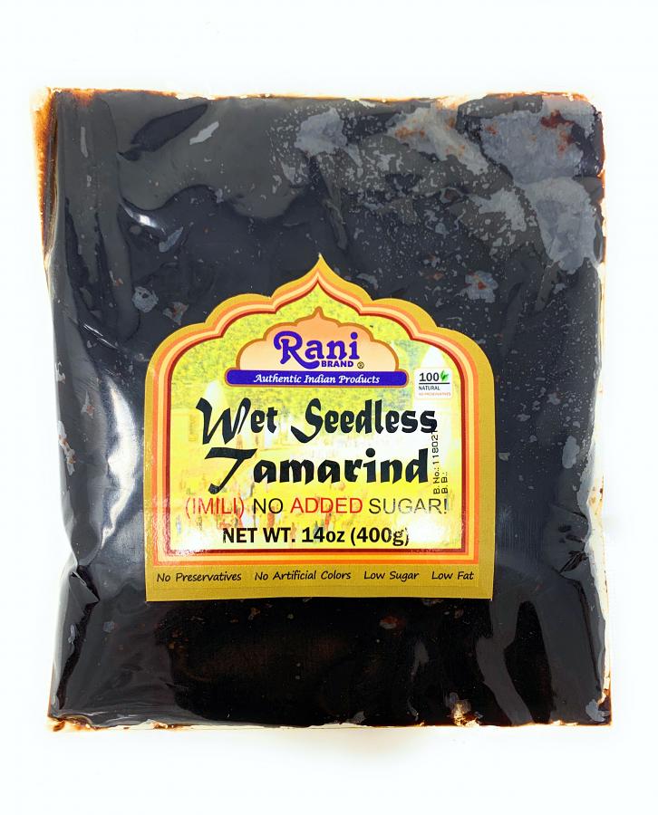 Rani Natural Wet Seedless Tamarind Block/Slab (Imli) 14oz (400g) No added sugar