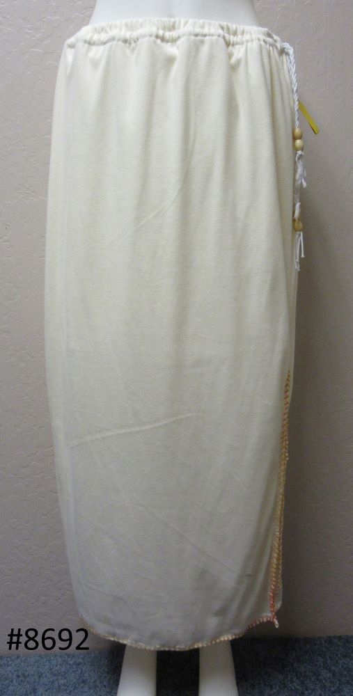 Skirt 6928692 Ivory Cotton Jersey Straight Long Trendy Skirt Skirt 6928692 Ivory Cotton Jersey Straight Long Trendy Skirt