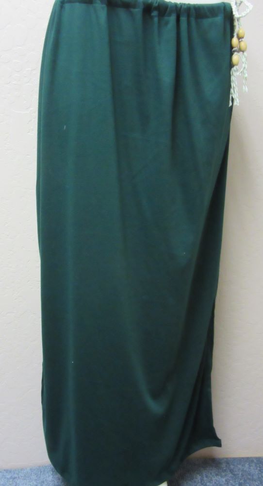 Green Cotton Jersey Straight Long Trendy Skirt - 36" Long Green Cotton Jersey Straight Long Trendy Skirt - 36" Long