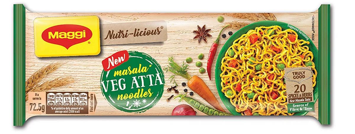 Maggi Masala Veg Atta Noodles 72.5 gms