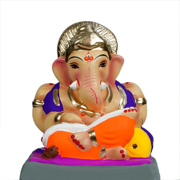 Eco-Friendly Clay Ganesh Idol for Visarjan Pooja 6 Inches (EF03) Eco-Friendly Clay Ganesh Idol for Visarjan Pooja 6 Inches (EF03)