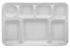 Eco-Friendly 7 Compartment Thali Bodegradable White Plates - 300 Pack Eco-Friendly 7 Compartment Thali Bodegradable White Plates - 300 Pack