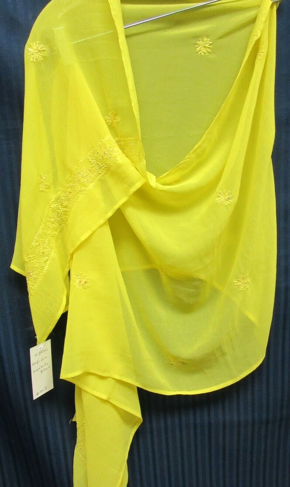 Scarf 0007 Solid Lemon-Yellow Georgette Dupatta Chunni Shawl Scarf 0007 Solid Lemon-Yellow Georgette Dupatta Chunni Shawl