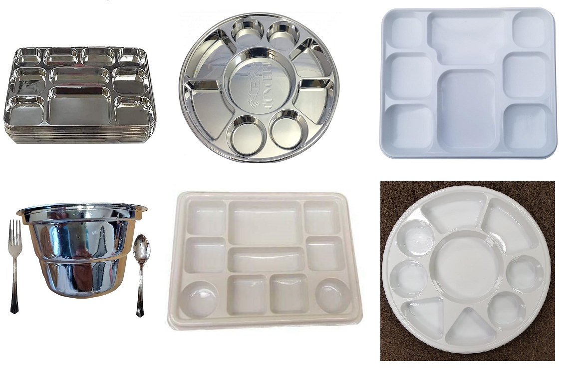 Assorted Disposable Compartment Thali / Plates Sampler Set 54627