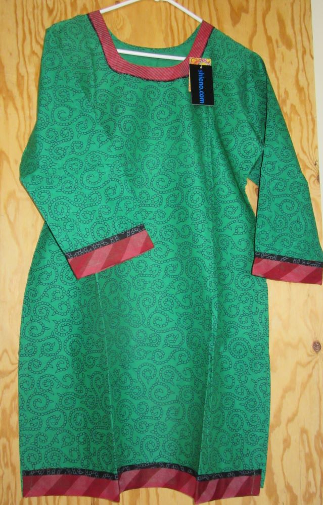 Simple Cotton Printed Kurti Tunic in Large Size