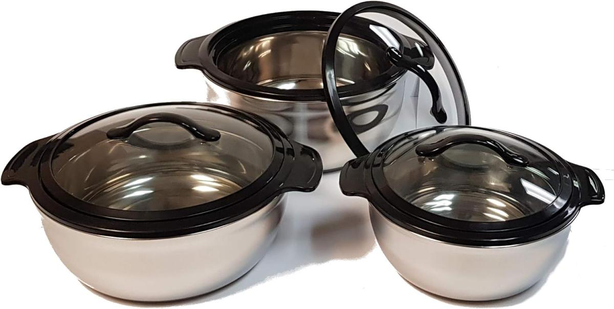Tmvel Set Insulated Stainless Steel Casserole, Bright Star Galaxy SET