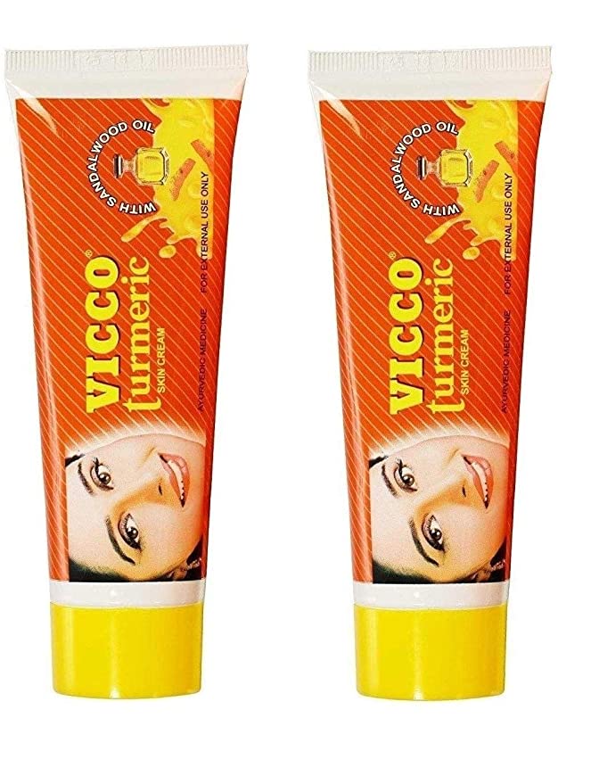 Vicco Turmeric Skin Cream with Sandalwood Oil -80g X 2 Pack (export pack) Vicco Turmeric Skin Cream with Sandalwood Oil -80g X 2 Pack (export pack)