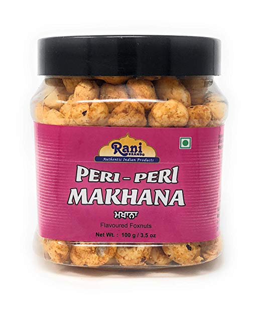 Rani Phool Makhana Snack 3.5oz (100g) - Pheri Pheri (Spicy Flavor) Fox Nut/Popped Lotus Seed