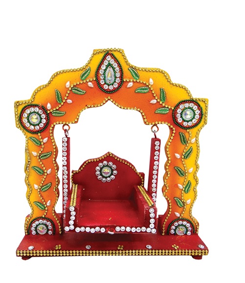 Handcrafted Decorative Ladoo Gopal Jhula / Swing for Krishna Janmashtami Handcrafted Decorative Ladoo Gopal Jhula / Swing for Krishna Janmashtami